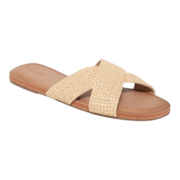 OLD NAVY Natural Woven Cross Strap Sandals 9 NWT - Picture 2 of 5